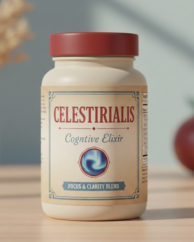 Celestirialis package shown in a neutral self-care setting